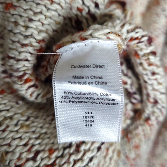 Coldwater Creek BNWT PL duster cardigan - Ivory Multi - Picture 8 of 9